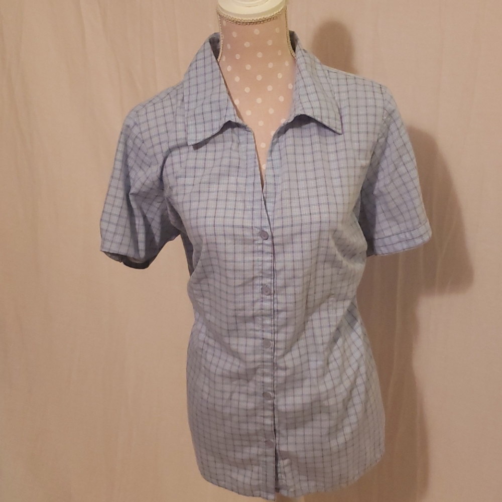 Blue‎ Checkered Short Sleeve Shirt